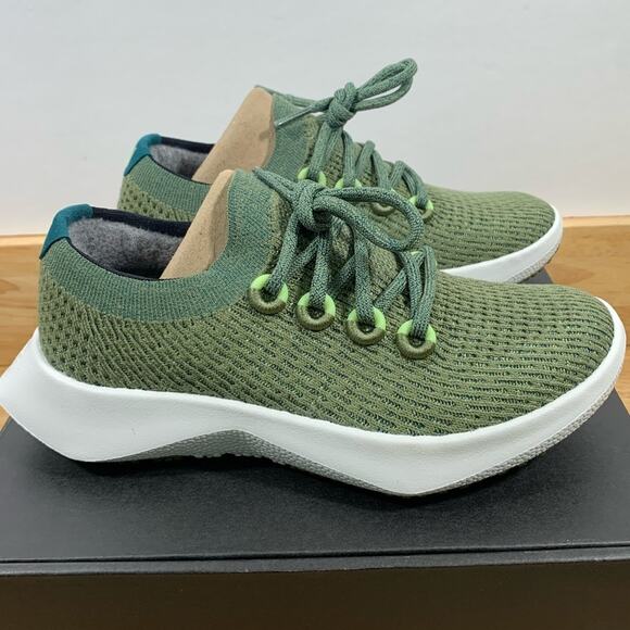 NEW Allbirds Women's 5.5 Tree Dasher 2 Green Calm Cargo Blizzard‎ - Picture 1 of 12